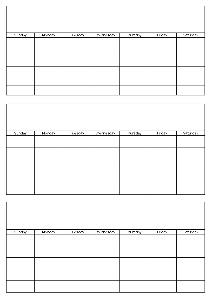 Month At A Glance Calendar Free