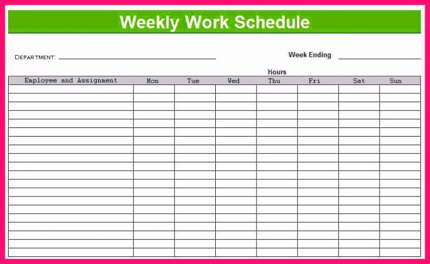 Most Current Pics Weekly Schedule Template Suggestions