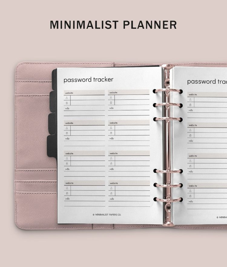 Password Log, Password Book, Password Tracker, Password