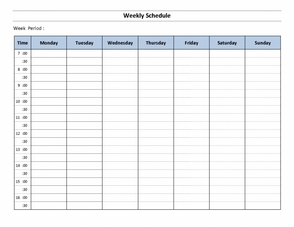 Planner With Time Slots | Calendar For Planning