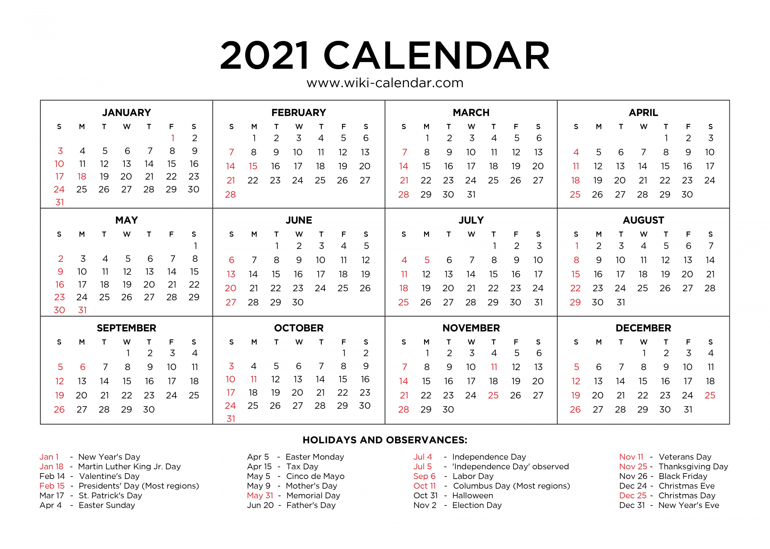 Printable 2021 Calendars Free Printable | Month Calendar