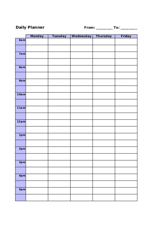 Printable Daily Planner - Philnewton