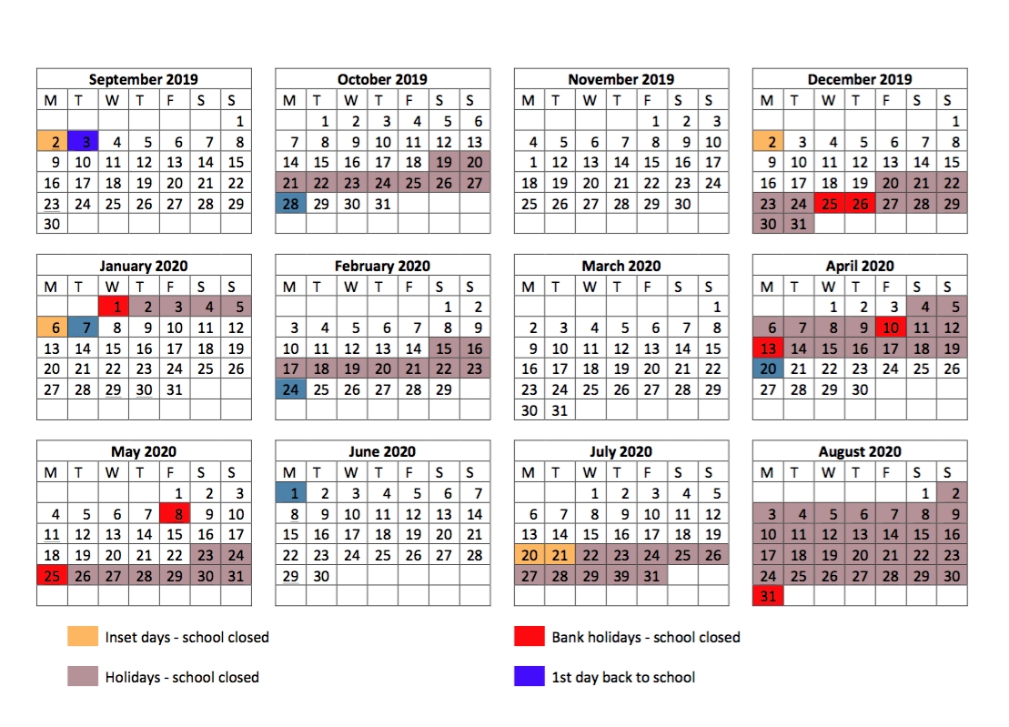 Pshe Special Days Calendar 2019/2020 - Calendar