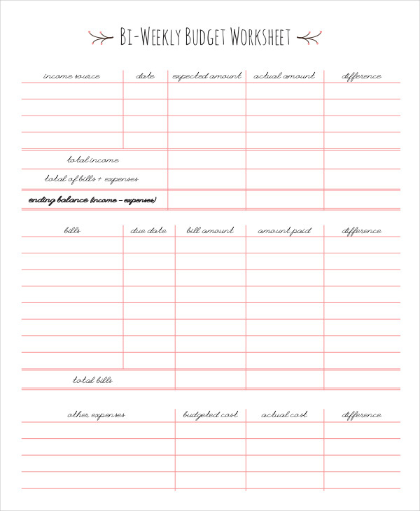 Simple Monthly Budget Template