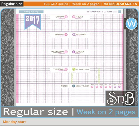 Snb Rg Full Grid Week On 2 Pages Monday 2016 / 2017