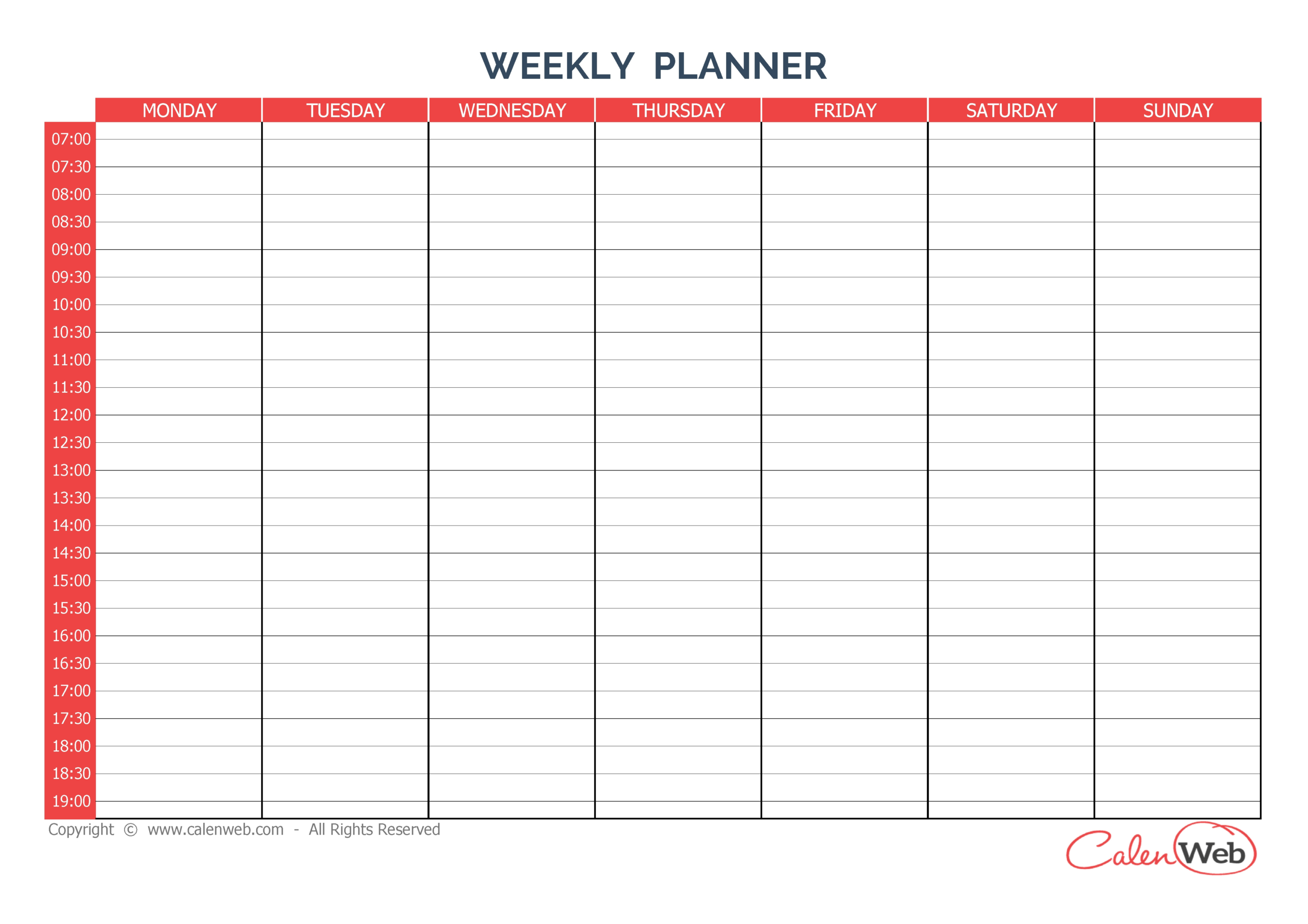 Sunday Through Saturday Calendar | Calendar Printables