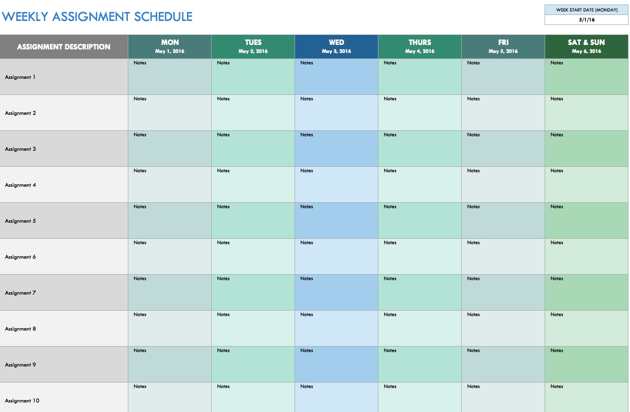 Weekly Hours Spreadsheet — Db-Excel