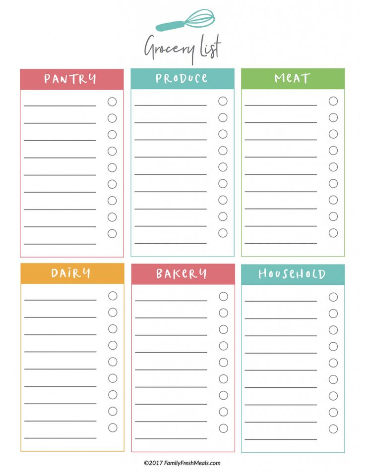 Weekly Meal Plan Worksheet - Colona.rsd7 For Blank Meal