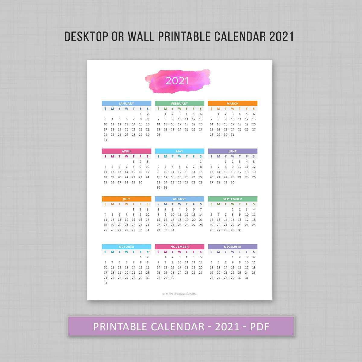 Year At A Glance 2021 - 2022 | Printable Yearly Calendar