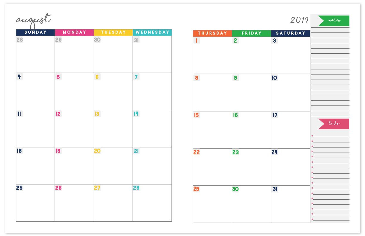 2020-2021 Monthly Calendar Planner | Free Printable