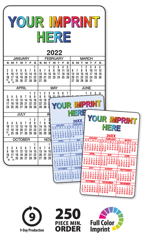 2020 Wallet Calendars | 3.5&quot; X 2.25&quot; Customized Card Calendar