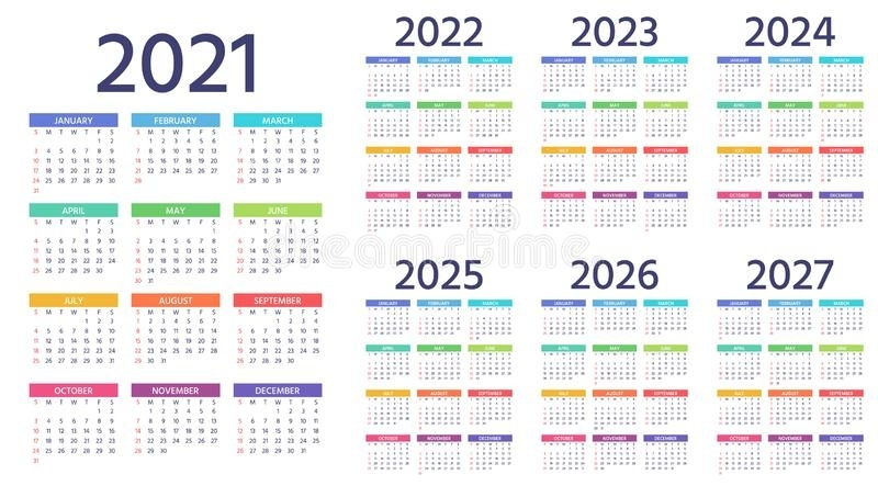 2021 2022 2023 Thrre Year Calendar Ireland | Ten Free