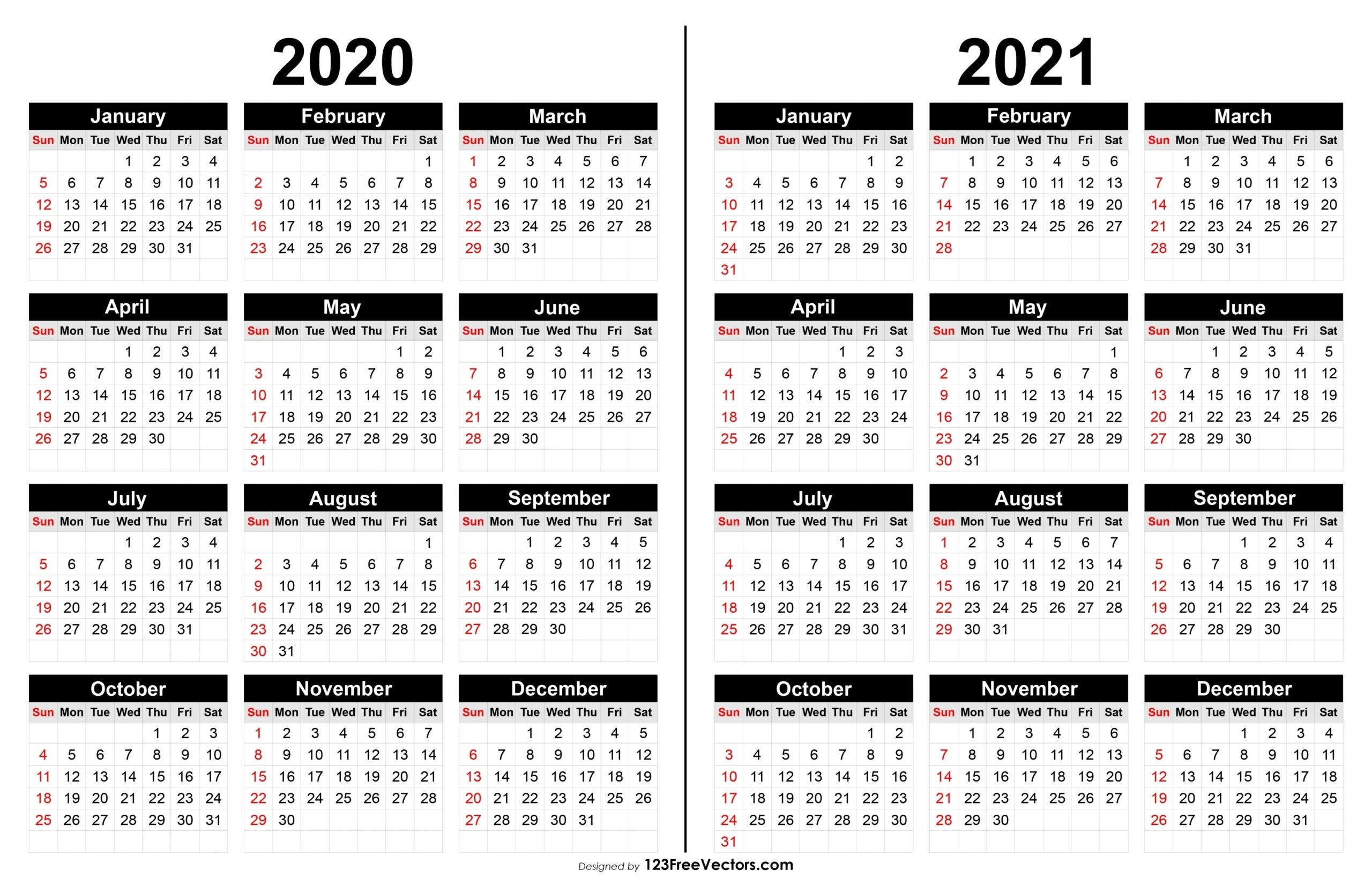 Print Free 2021 Calendar Without Downloading Pdf