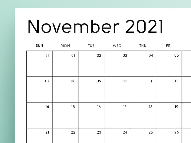 2021 Printable Calendar Sunday &amp; Monday Start 2021 Monthly