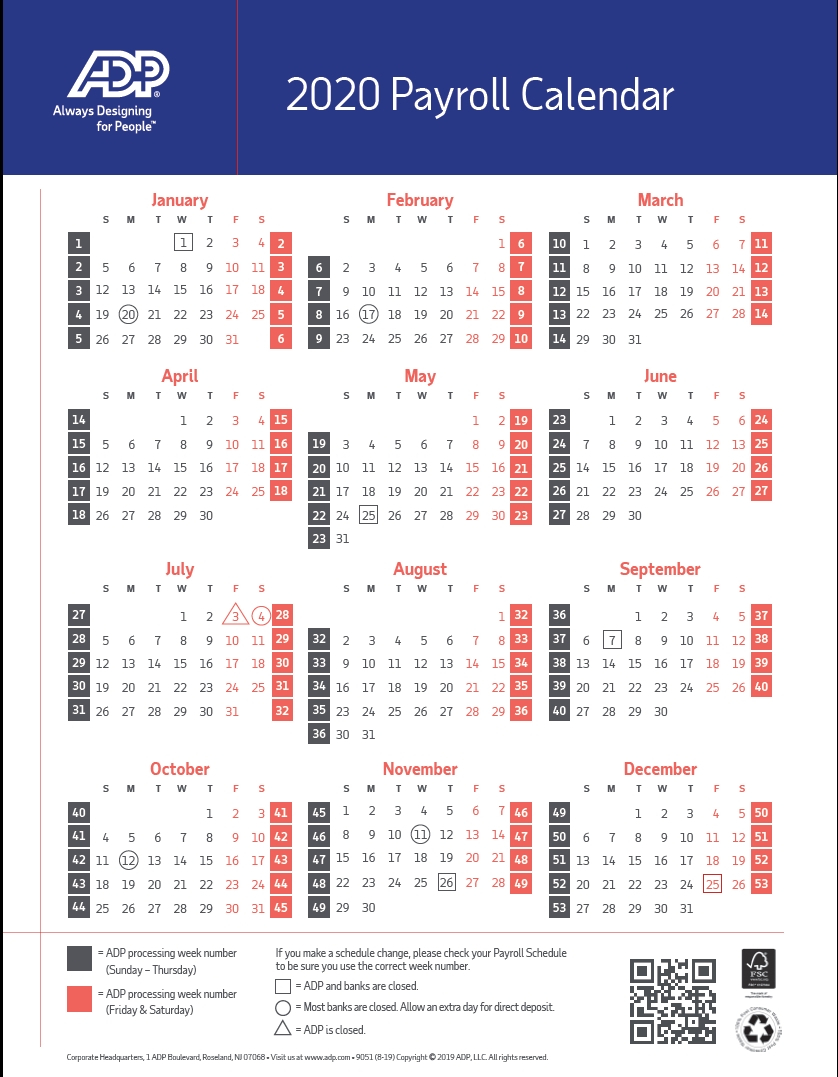 2021 Calendar With Pay Periods