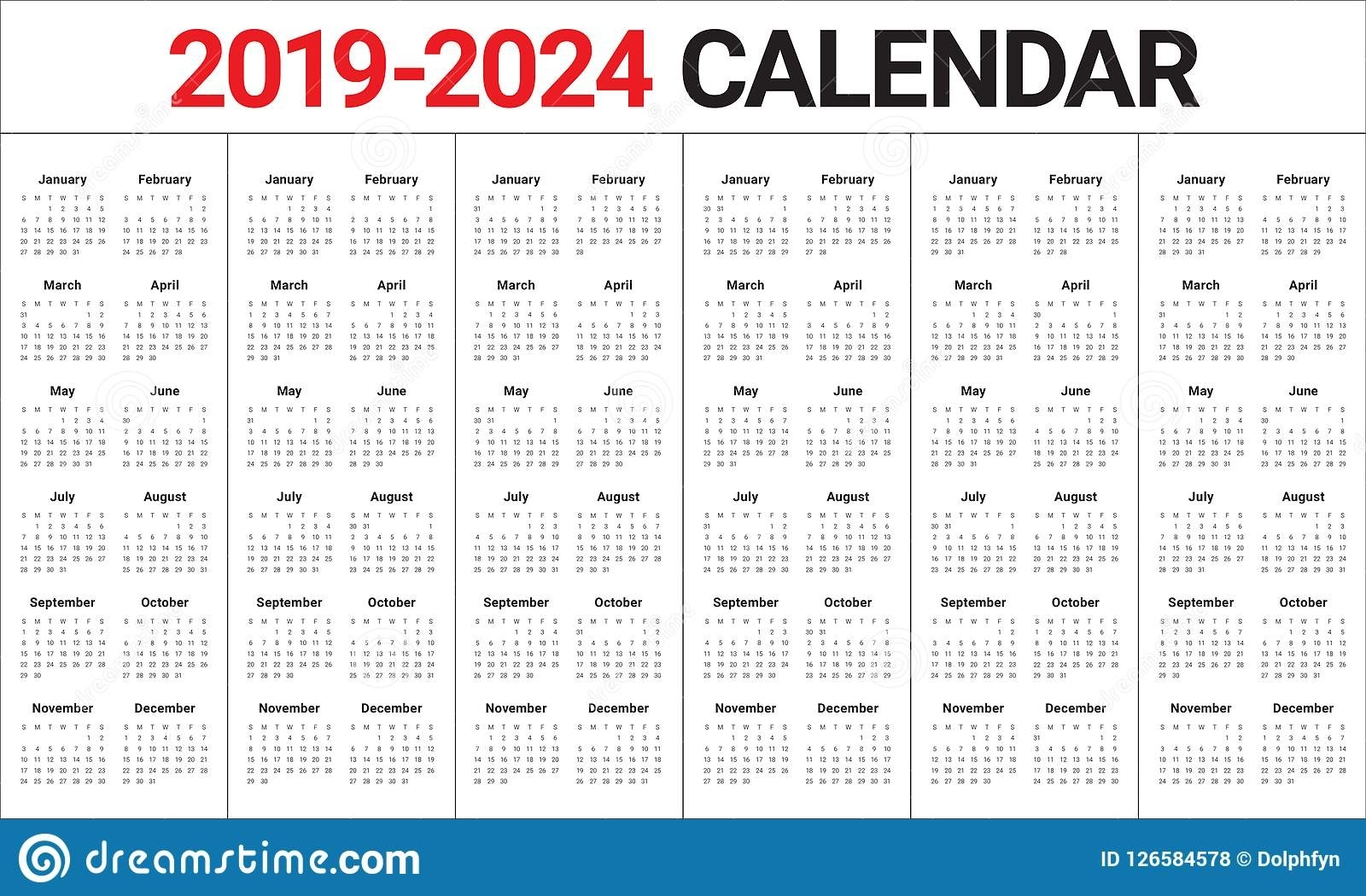 3 Year Calendar 2022 To 2024 | Month Calendar Printable
