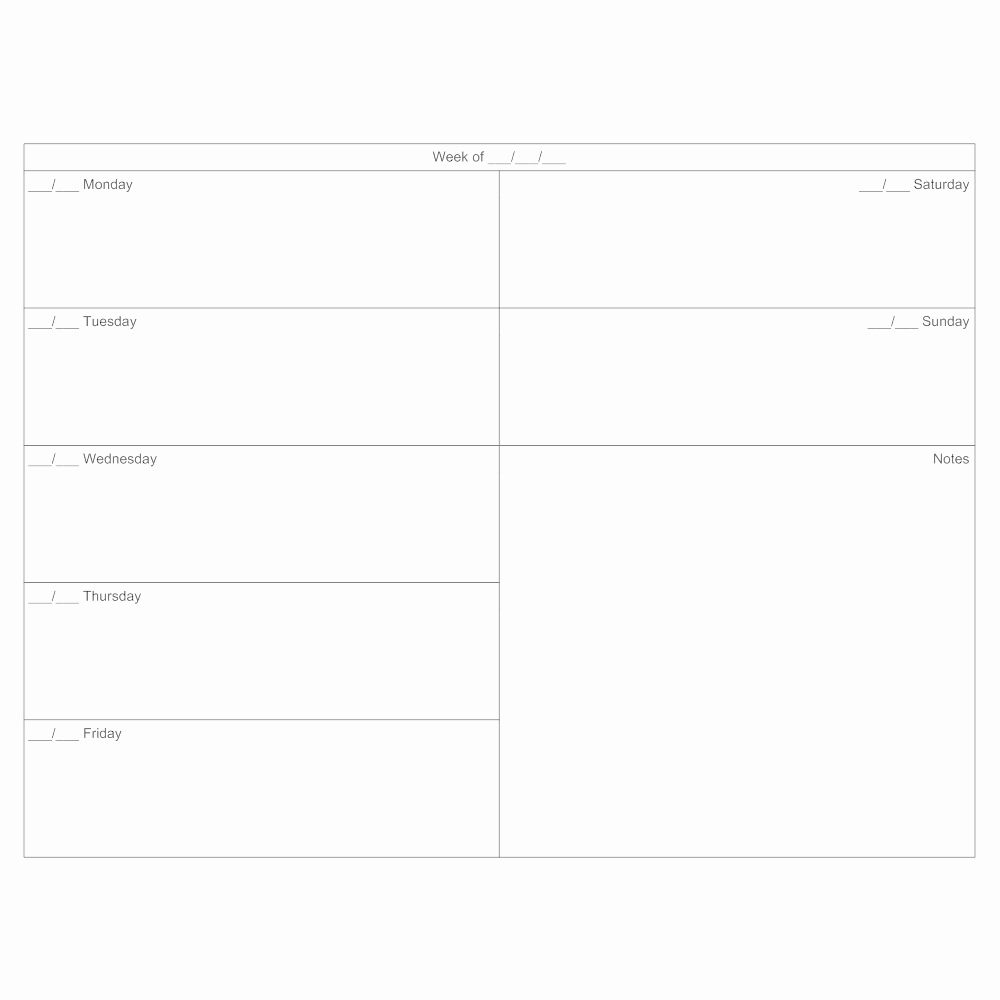 7 Day Calendar Template Elegant 7 Day Calendar Template In