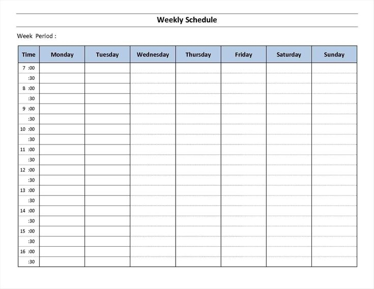 7 Day Week Calendar Printable | Template Calendar