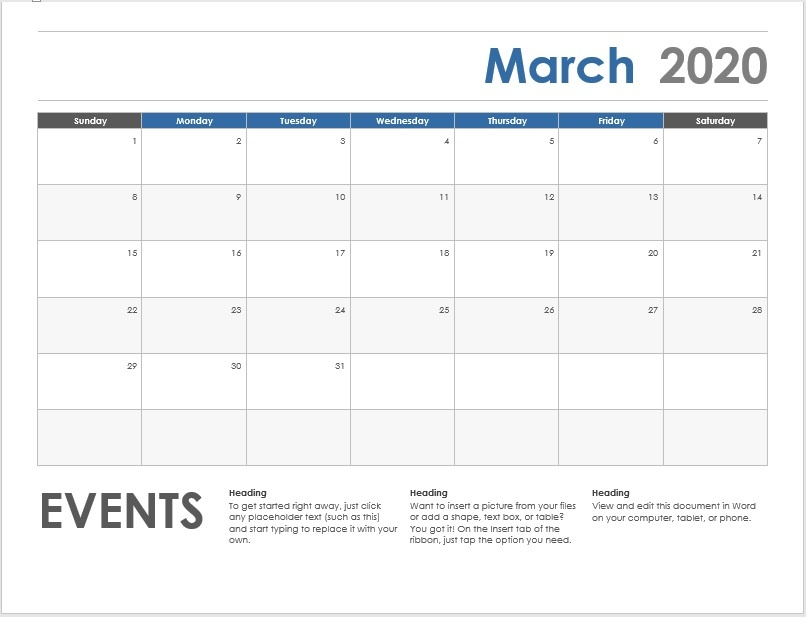 9 Free Calendar Templates (High Quality) - Word Templates