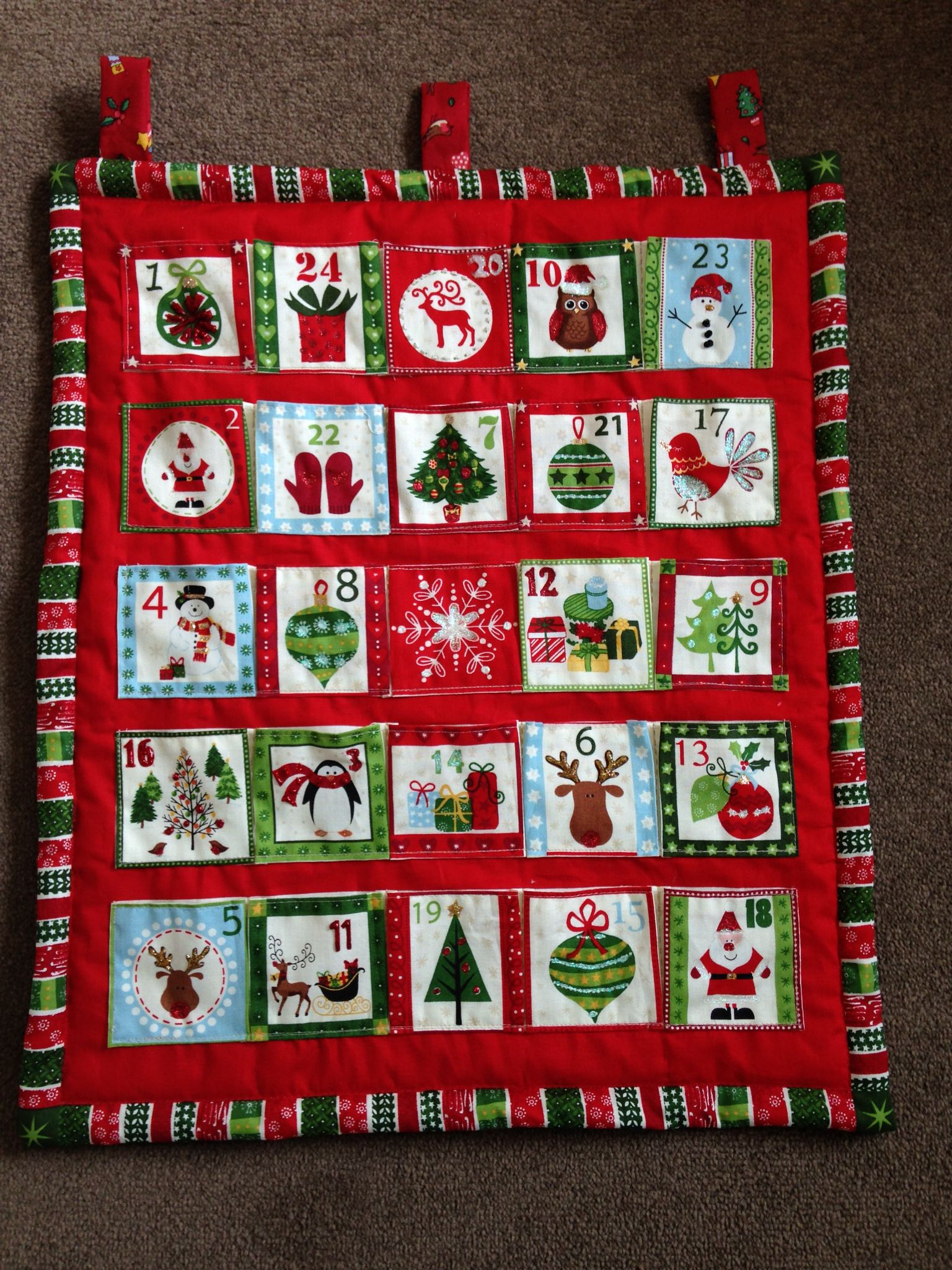 Advent Calendar Quilt For Joan&#039;S Girls 2015 | Calendar