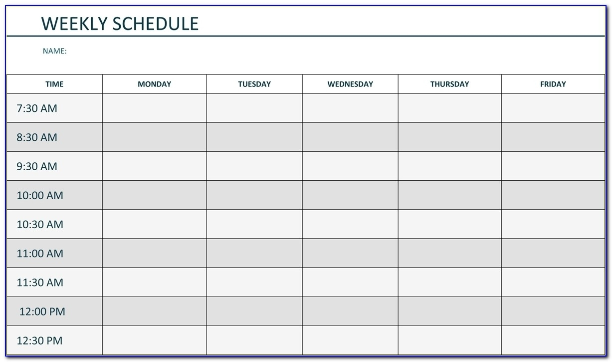 Agenda Monday To Friday | Ten Free Printable Calendar 2020-2021