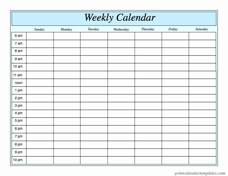 Agenda With Time Slots Luxury Free Printable Weekly