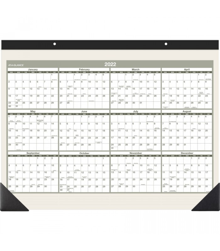 At-A-Glance® 2021 Recycled Monthly Desk Pad Wall Calendar