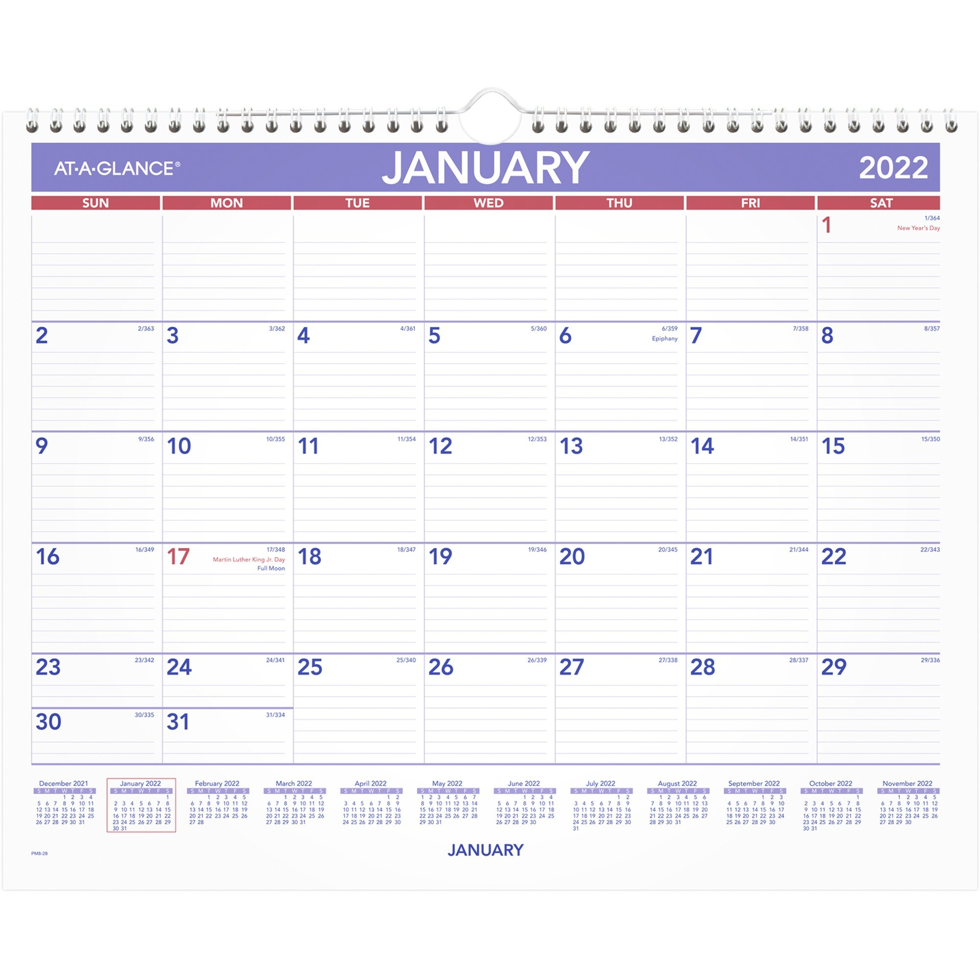 At-A-Glance Monthly Wall Calendar - Julian Dates - Monthly