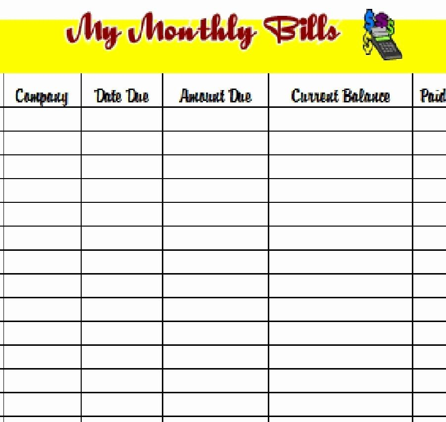 Bill Payment Schedule Template Fresh Download The Pdf