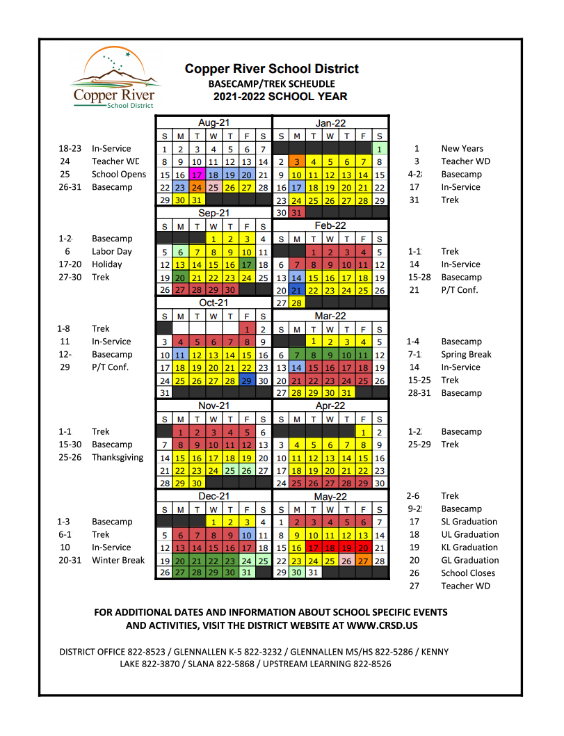 Calendar | Copper River School District