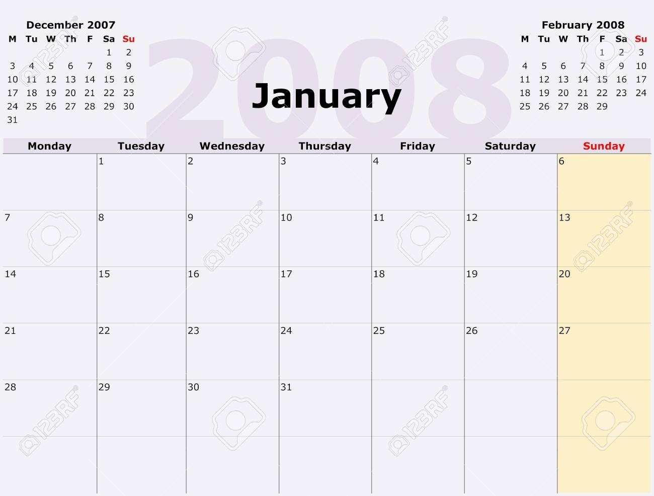 Calendar Monday To Sunday Monthly | Calendar Template