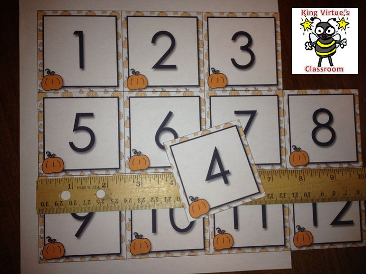 Calendar Number Cards Numbers 1-31 Pumpkin Fall Festival