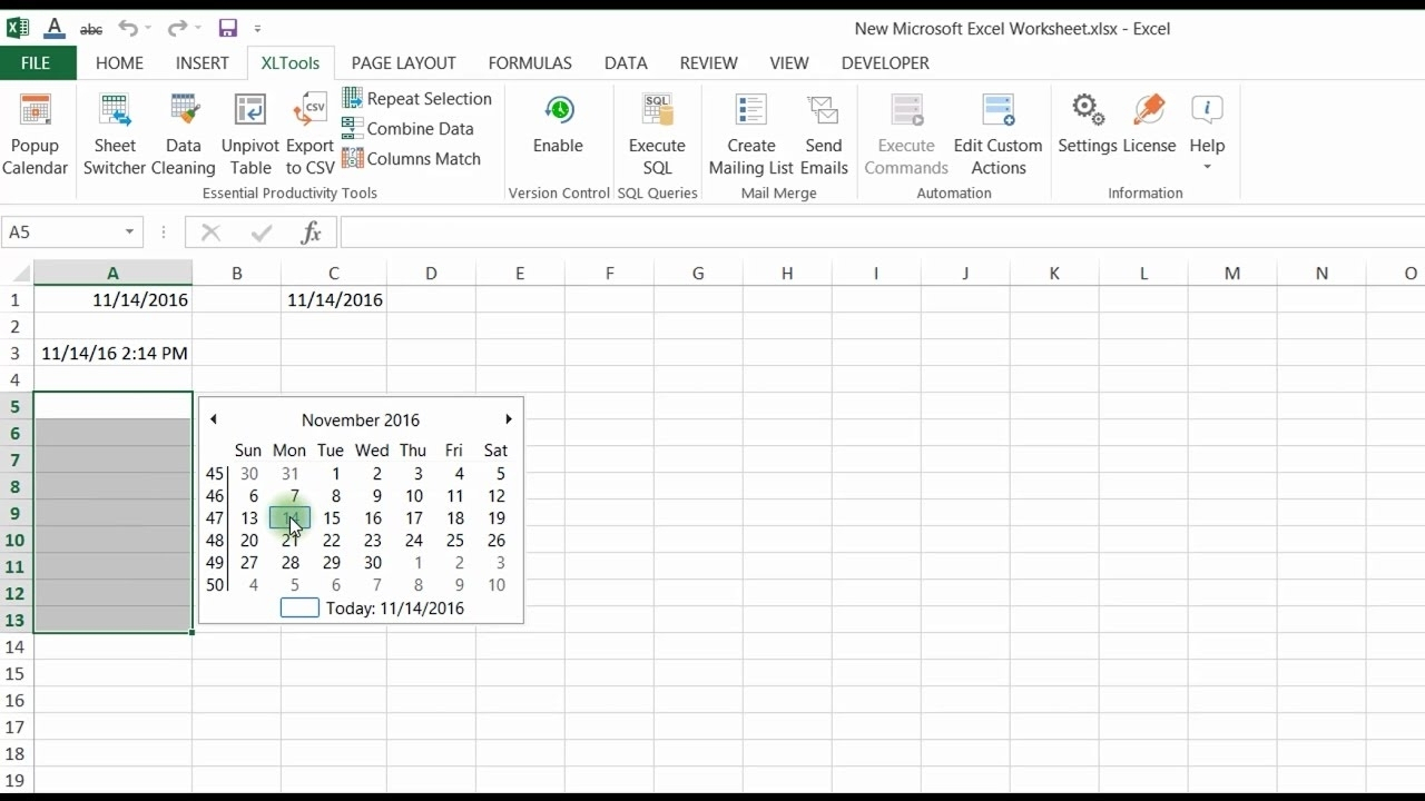 Calendar Week Formula Excel | Month Calendar Printable