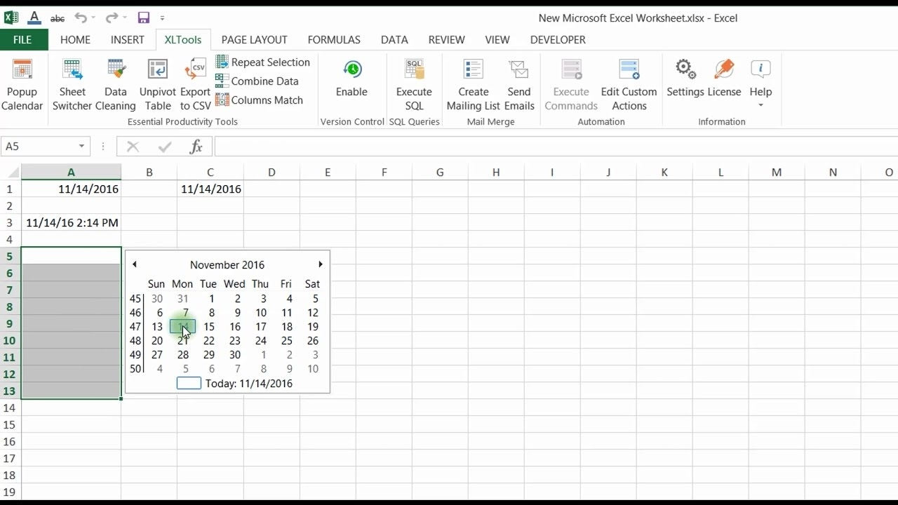 Calendar Excel Weeks In Year