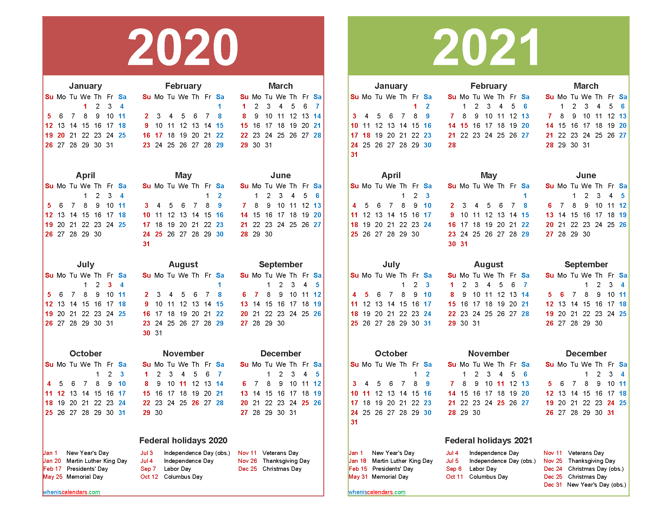 Catch Free Printable Calendar 2020 2020 &amp; 2021 | Calendar