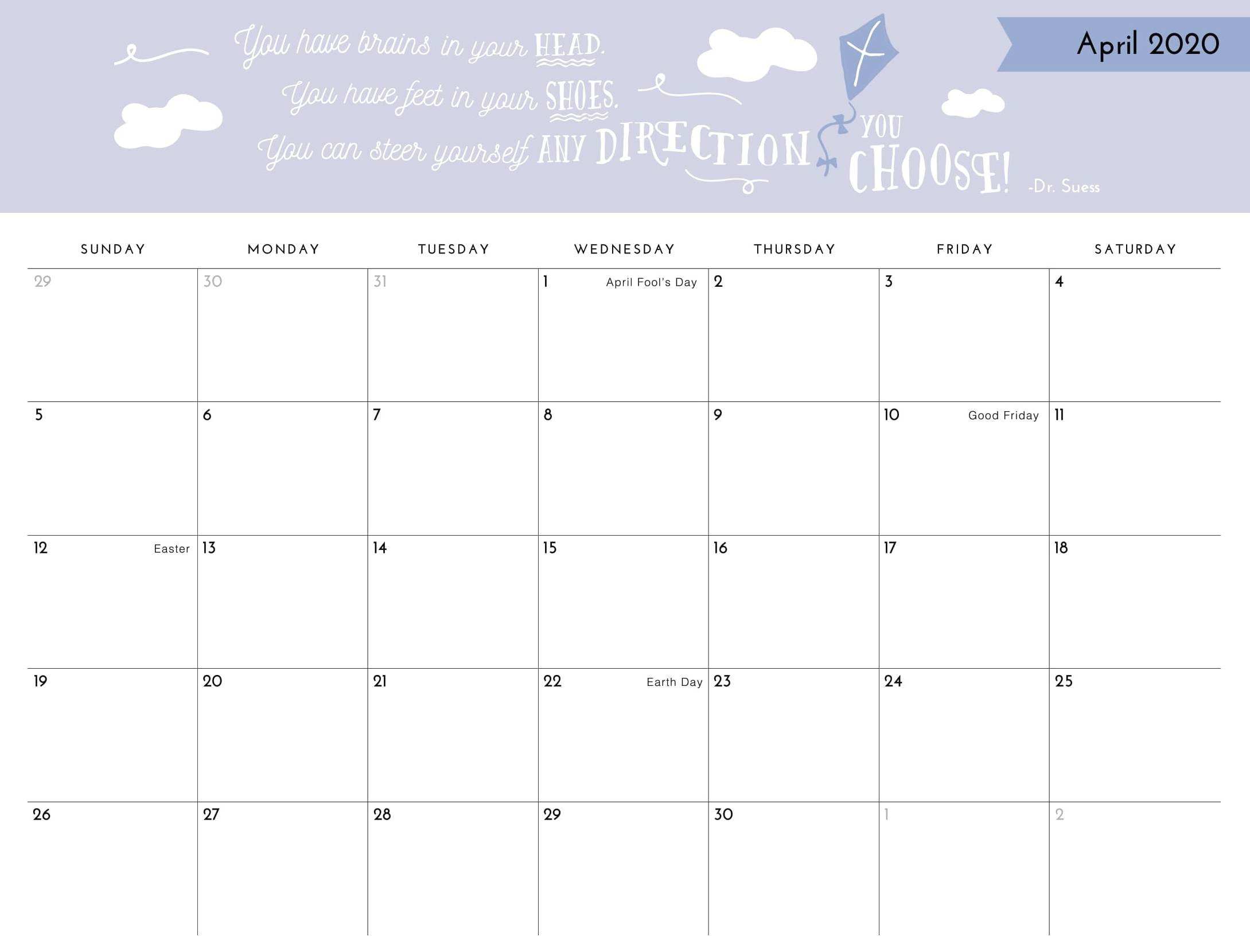 Catch Free Printable Calendars No Download 2020 | Calendar