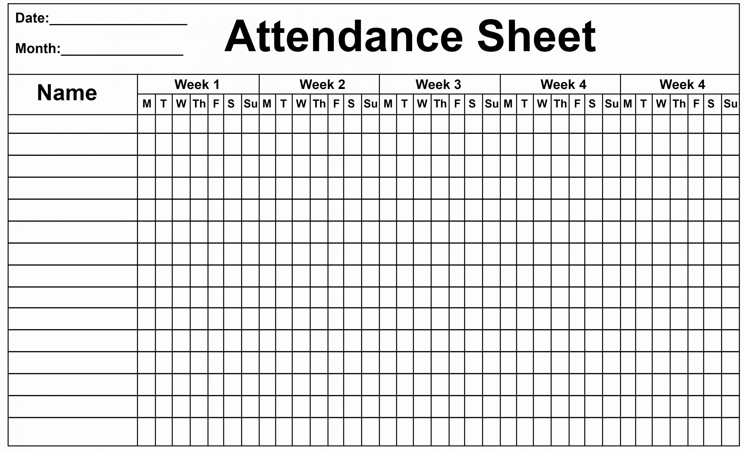 Catch Free Printable Employee Attendance Calendars