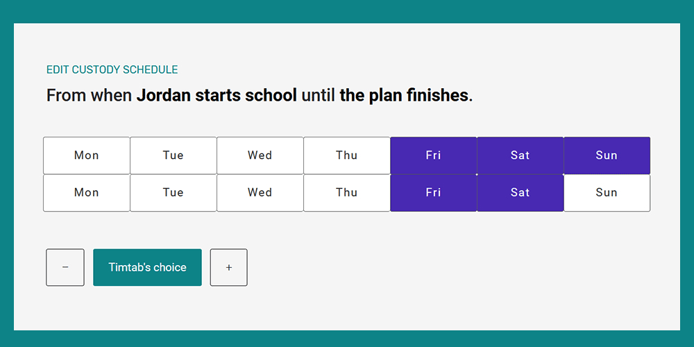 Custody Schedule Examplesage | Top 24 | Timtab