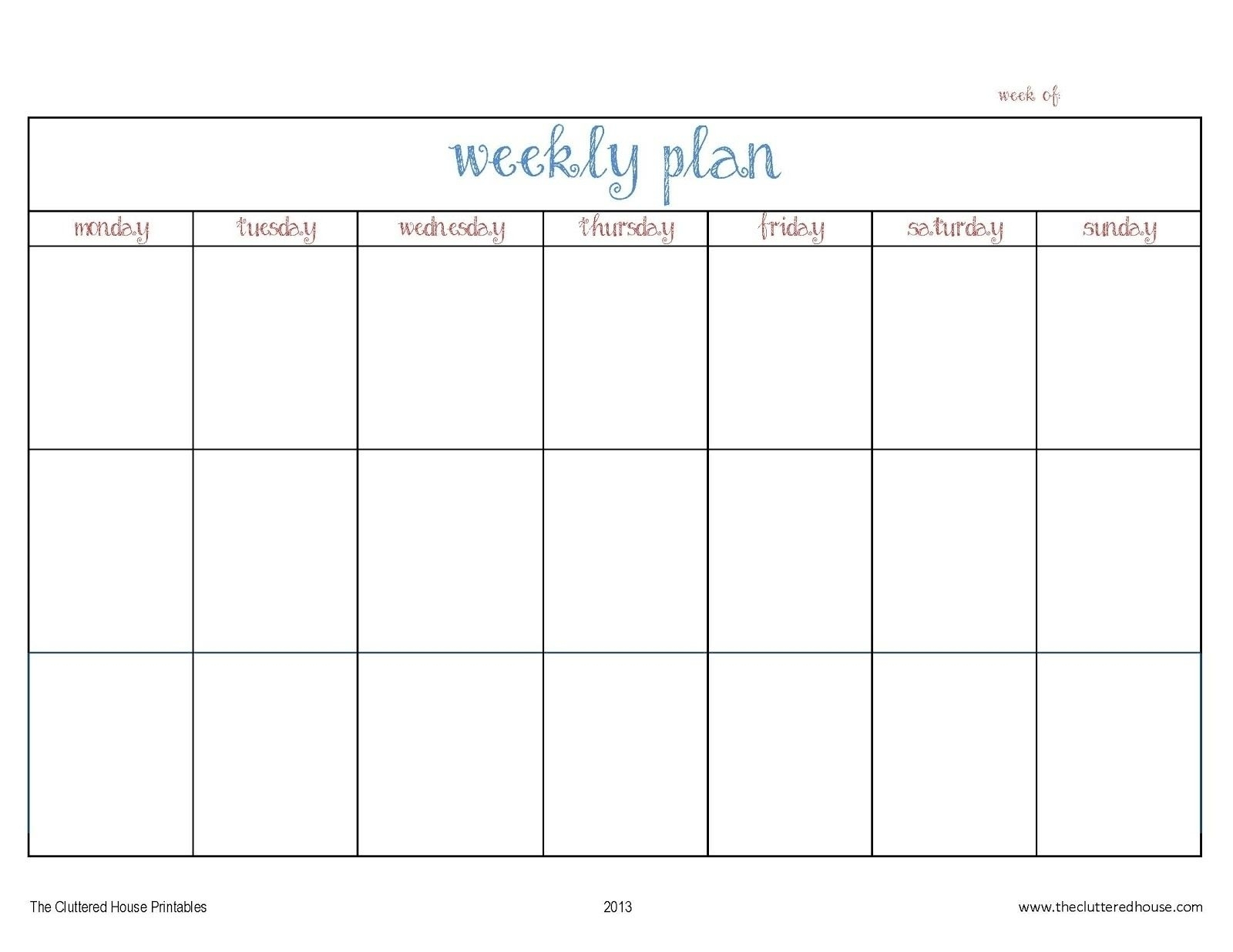 Dayday And Weekly Printable Calendars - Calendar