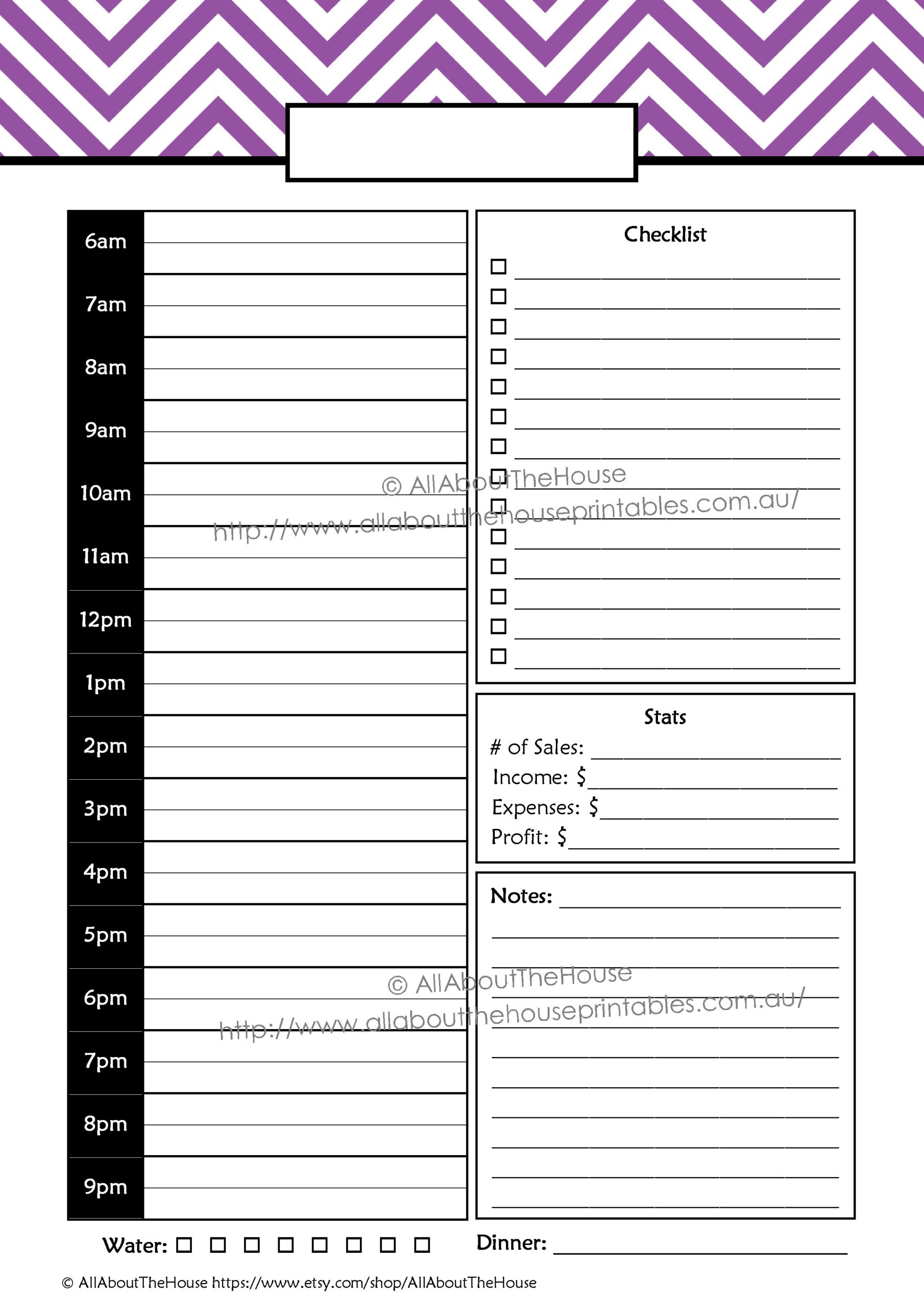 Direct Sales Daily Planner Pdf Editable Printable Calendar