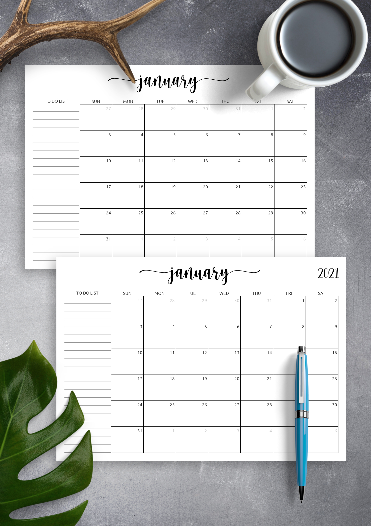 Download Printable Monthly Calendar With To-Do List Pdf