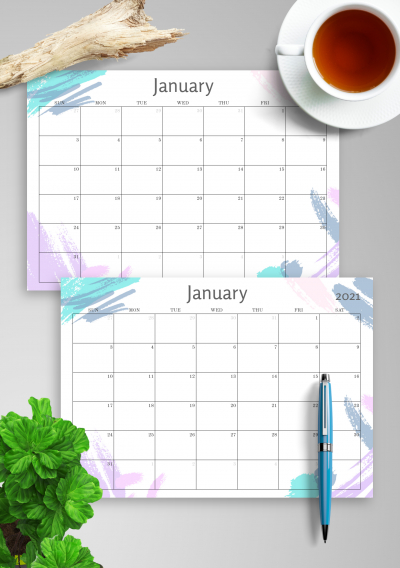 No Download Printable Calendar