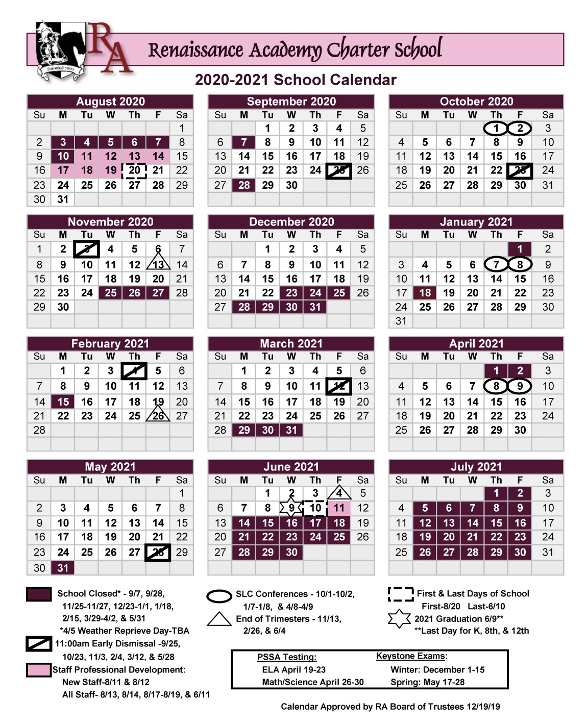 Printable 2021 2022 School Calendar