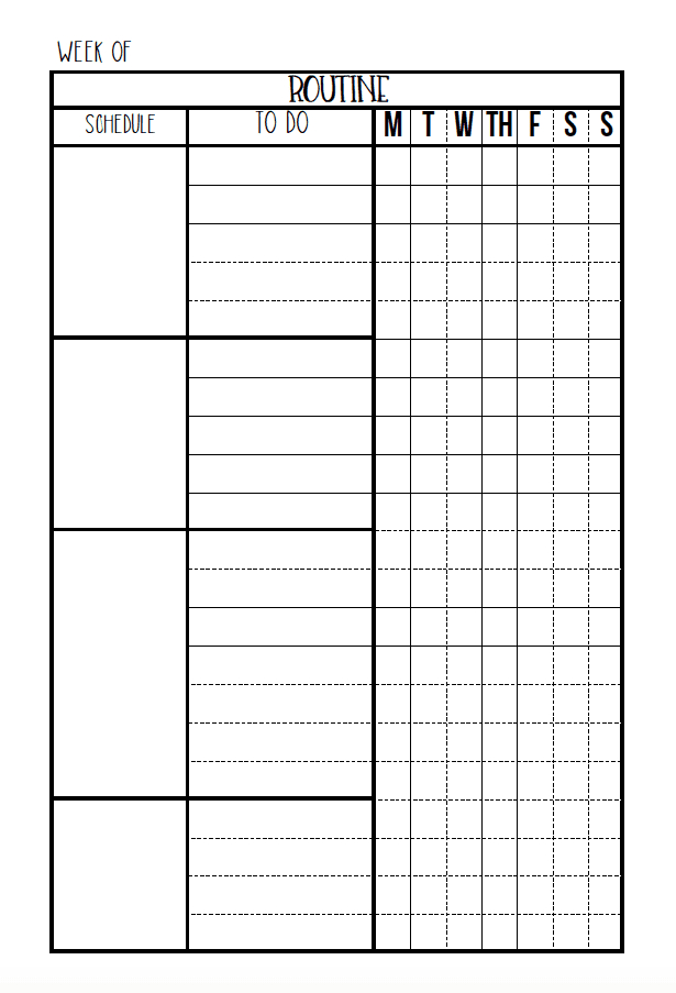 Editable Routine Checklist &amp; Daily Planner Printable