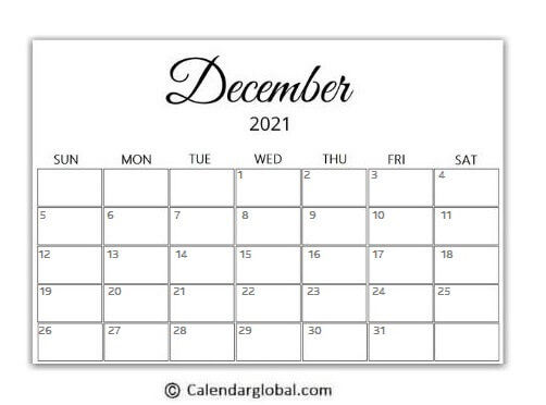 Elegant 2021 Calendar: Printable Monthly Templates