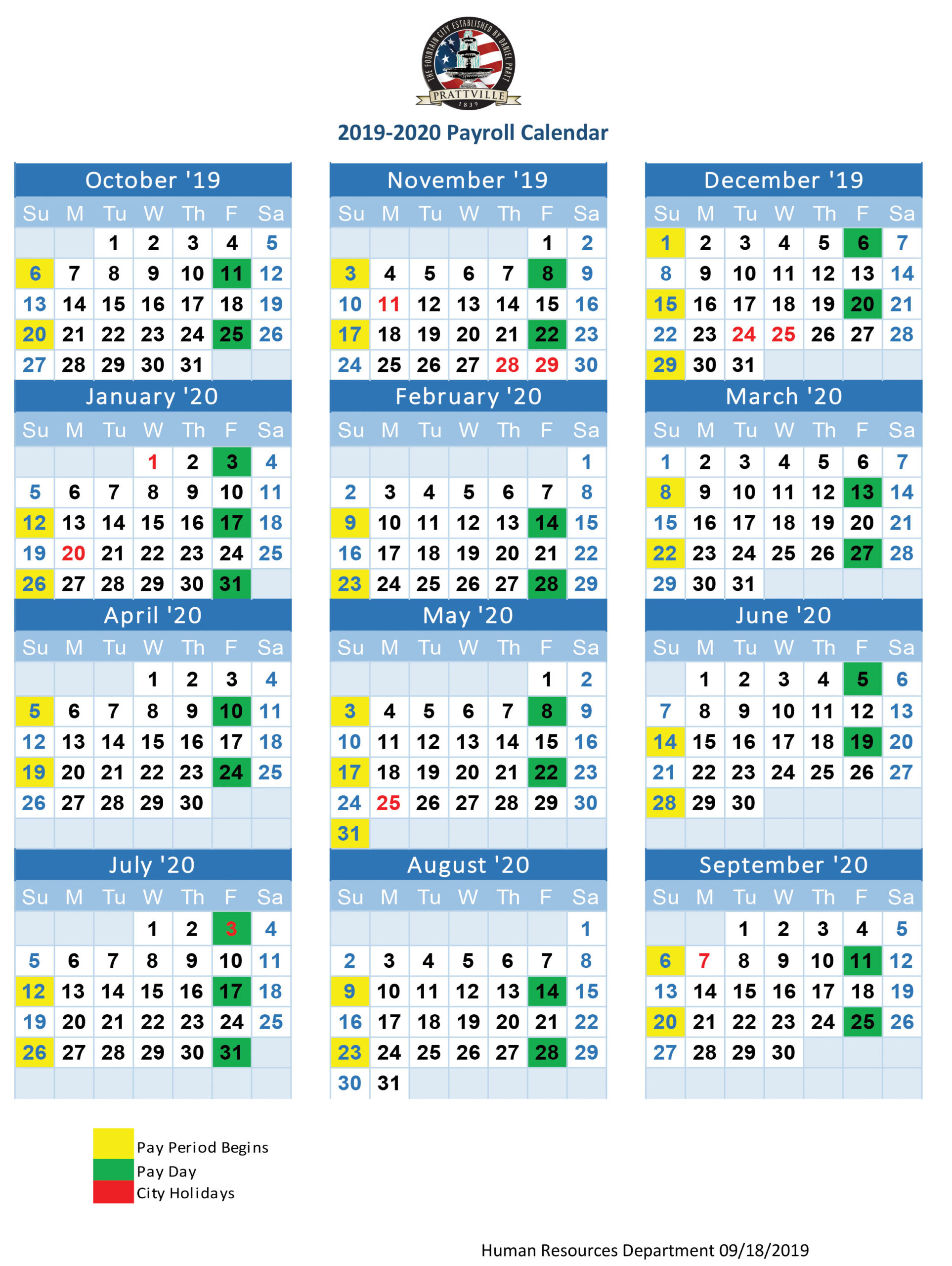Federal Payroll Calendar 2020 | Printable Calendar 2020-2021