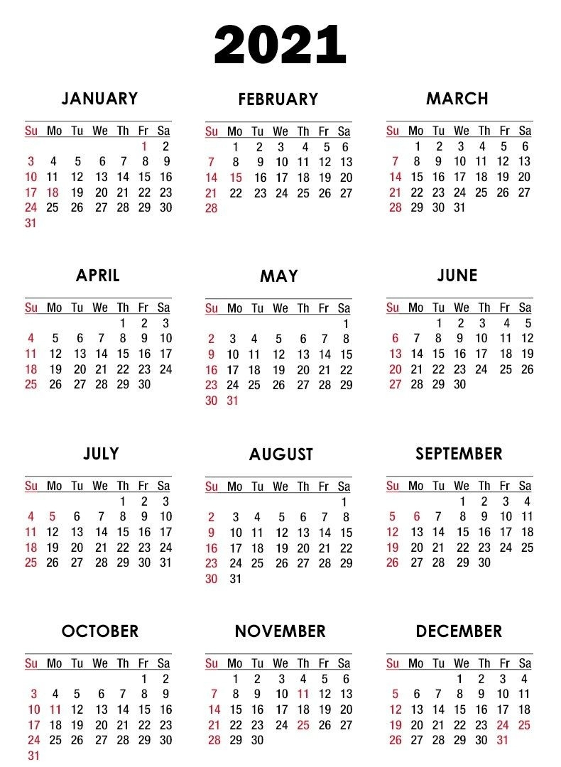 Fill In Calendars 2021 | Calendar Template Printable