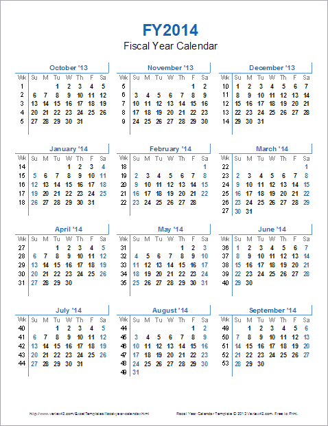 Fiscal Year Calendar Template For 2021 And Beyond