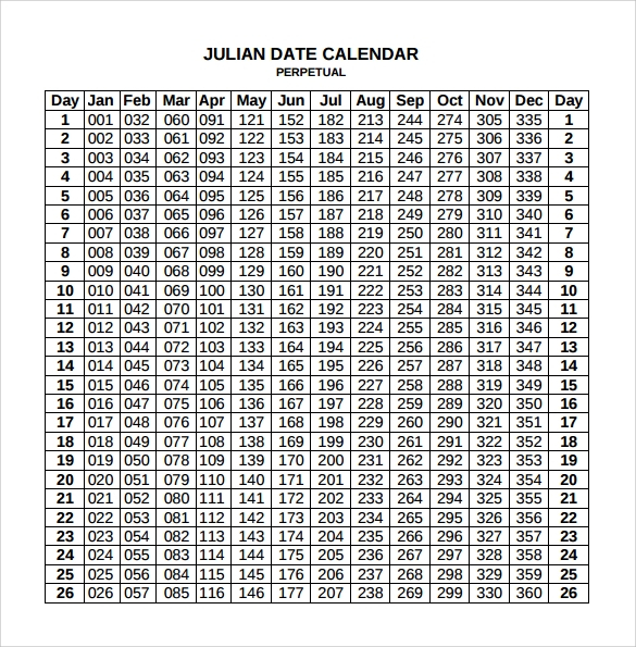 Free 10+ Sample Julian Calendar Templates In Pdf