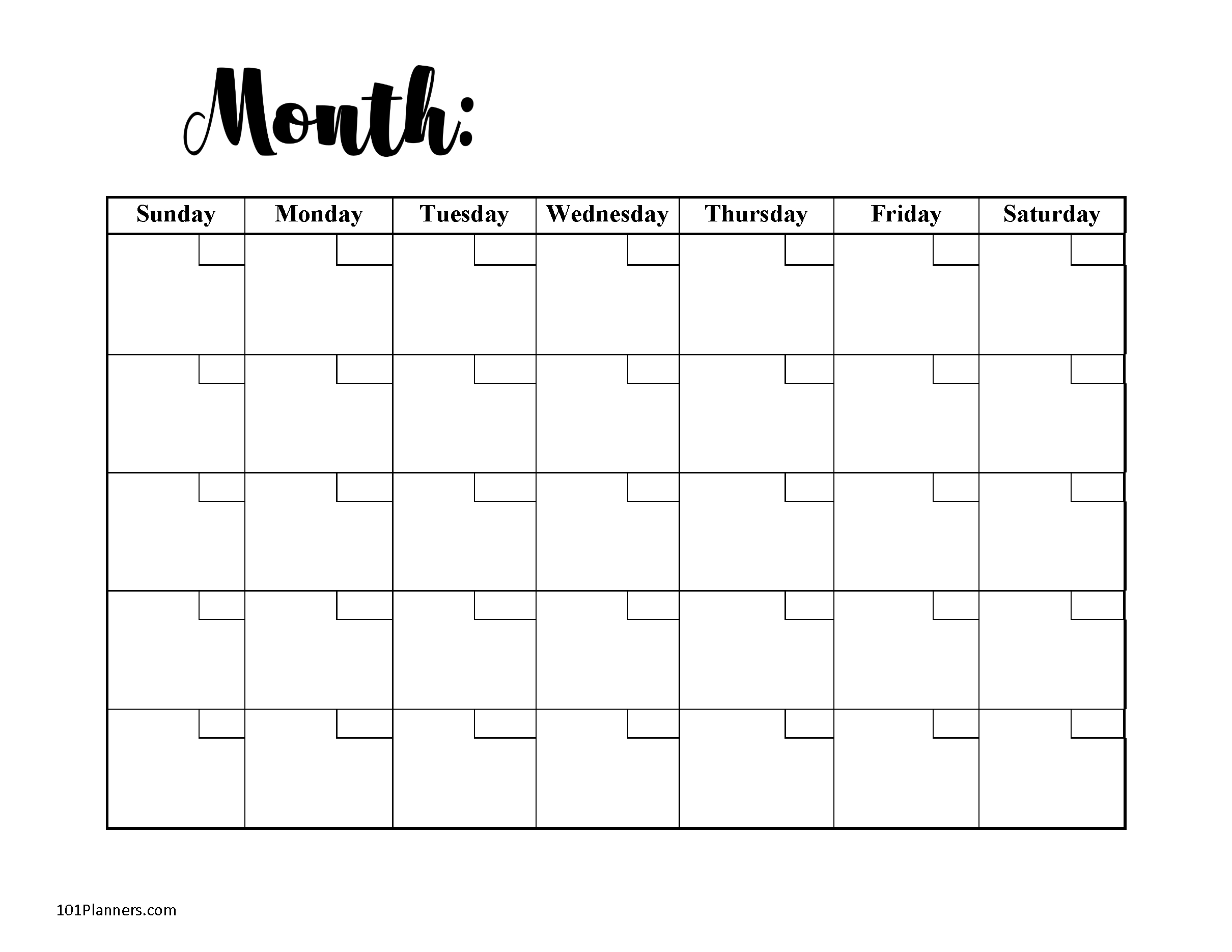 Free Monthly Calendar | Word, Pdf, Excel Or 101 Different